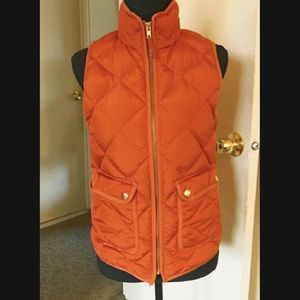 Rusty Orange Puffer Vest J. CREW  size: xxs